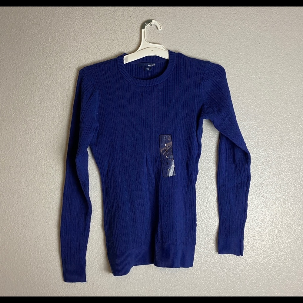 Basic Editions Sweaters Womens Size Small Nwt Blue
